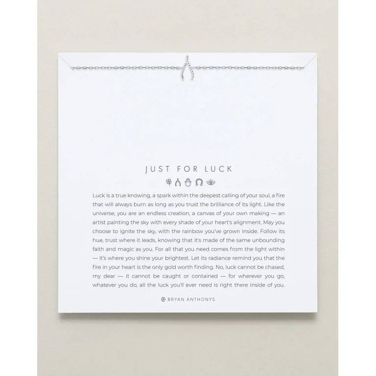 Just For Luck Wishbone Necklace
