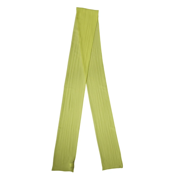 Dolce & Gabbana Yellow Green Silk Sash Foulard Stole 292cm X 19cm Scarf - Women