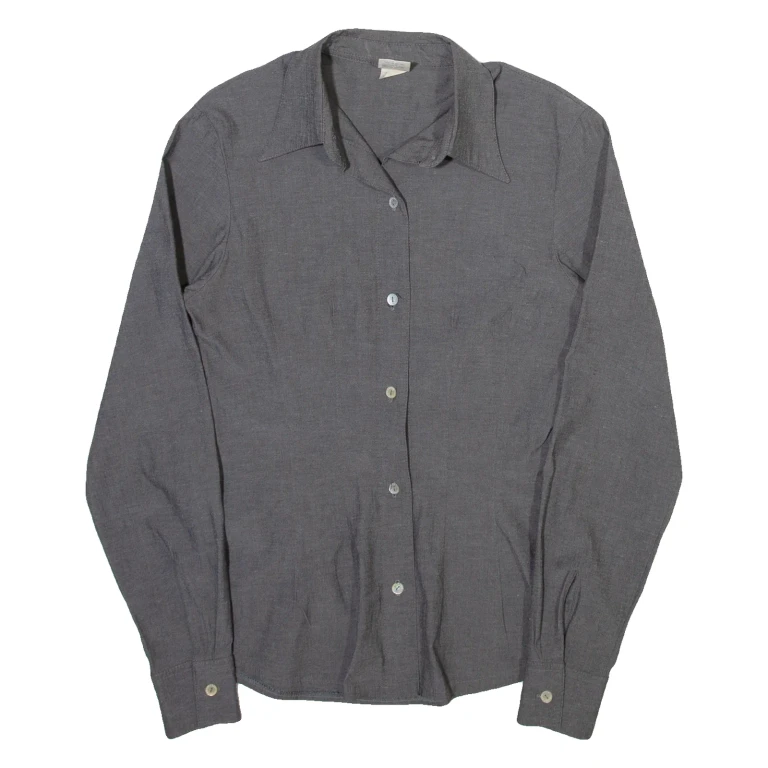 GUARANA BRASIL Womens Plain Shirt Grey Long Sleeve XS