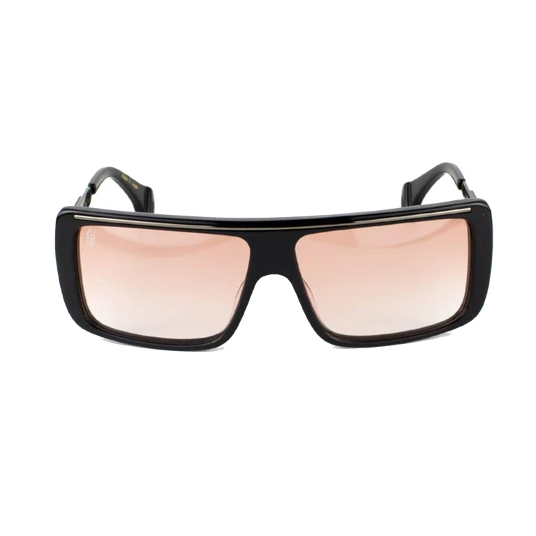 Gradient Red Lens Black Frame Sunglasses W/ Gunmetal