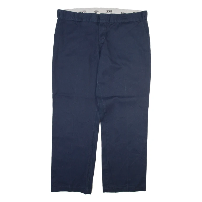 DICKIES 774 Womens Trousers Blue Regular Straight W41 L31