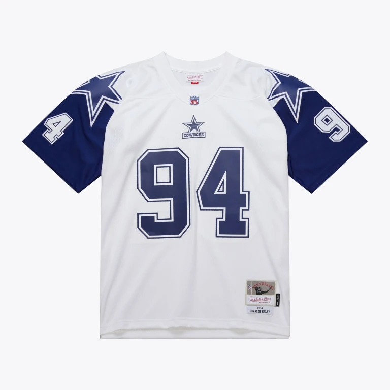 Men's NFL White Jersey Cowboys 1994 Charles Haley