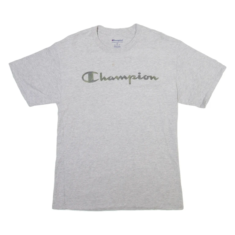 CHAMPION Mens T-Shirt Grey M