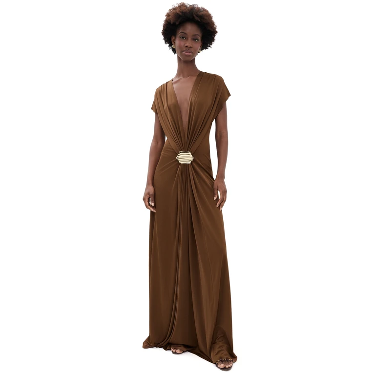 ALEXIS Lunaria Long Dress Mocha XS