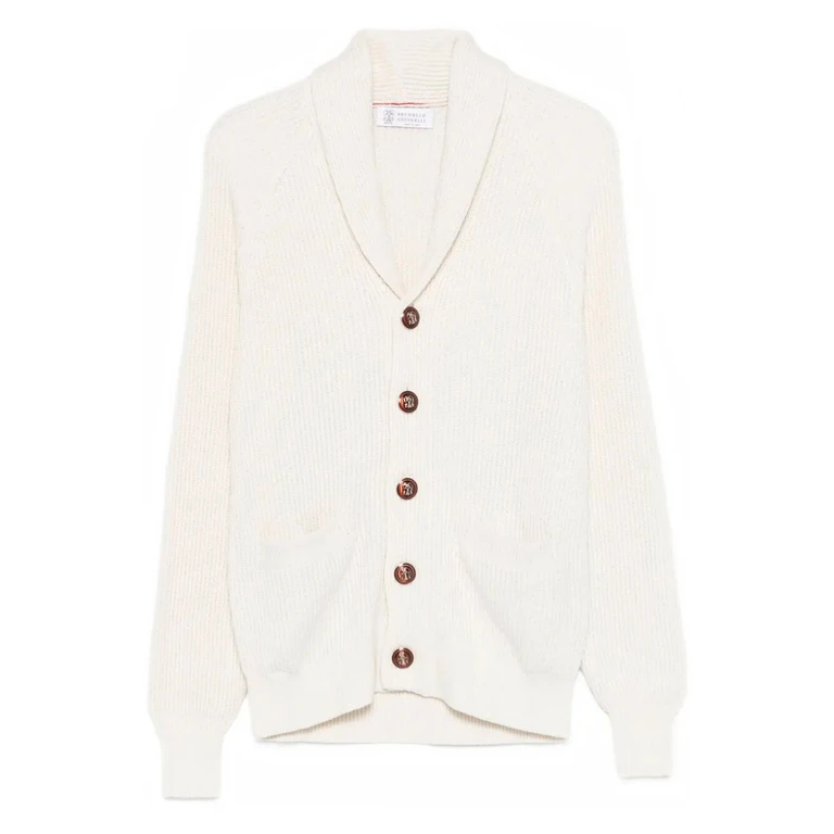 Brunello Cucinelli English Rib Knit Cardigan