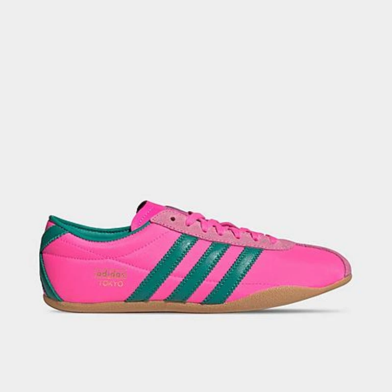 adidas Women's Originals Tokyo Casual Shoes in Lucid Pink/Power Green/Gold Metallic Size: 5.0