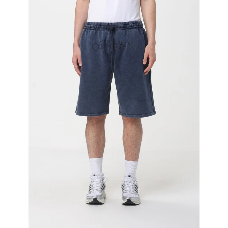 OFF-WHITE Shorts Men color Blue (44MCI013S26F0050401)