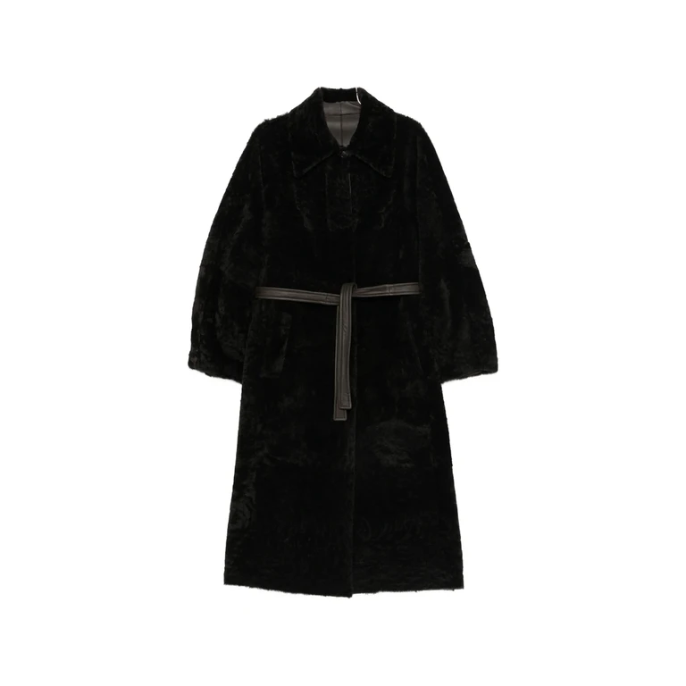 Belted Shearling Coat