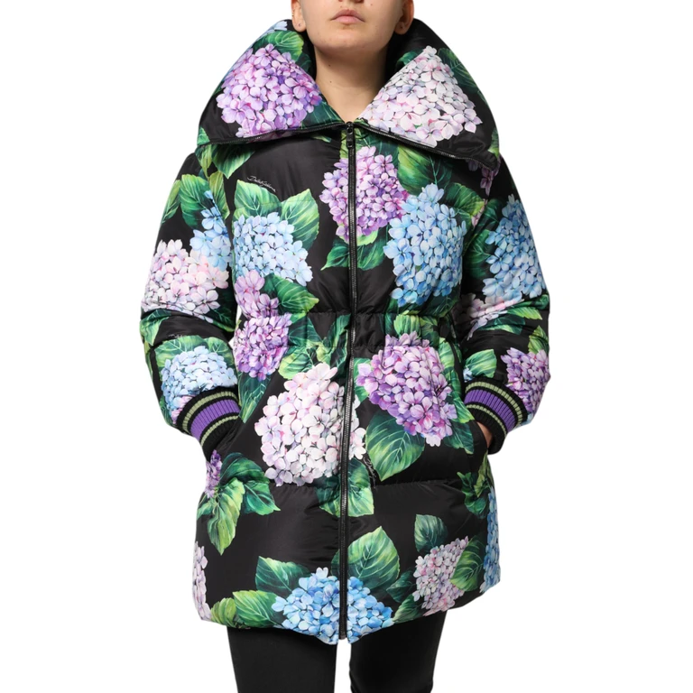 Dolce & Gabbana Multicolor Floral Print Puffer Quilted Jacket Polyester Clothing - Women