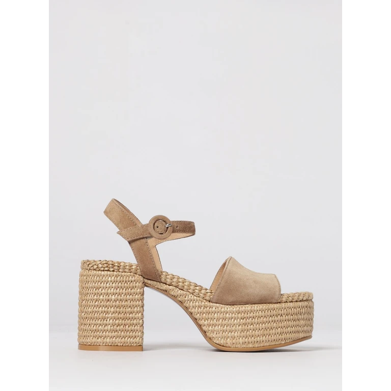 Heeled Sandal Woman color Beige (G3268435RICCBLCMNA)