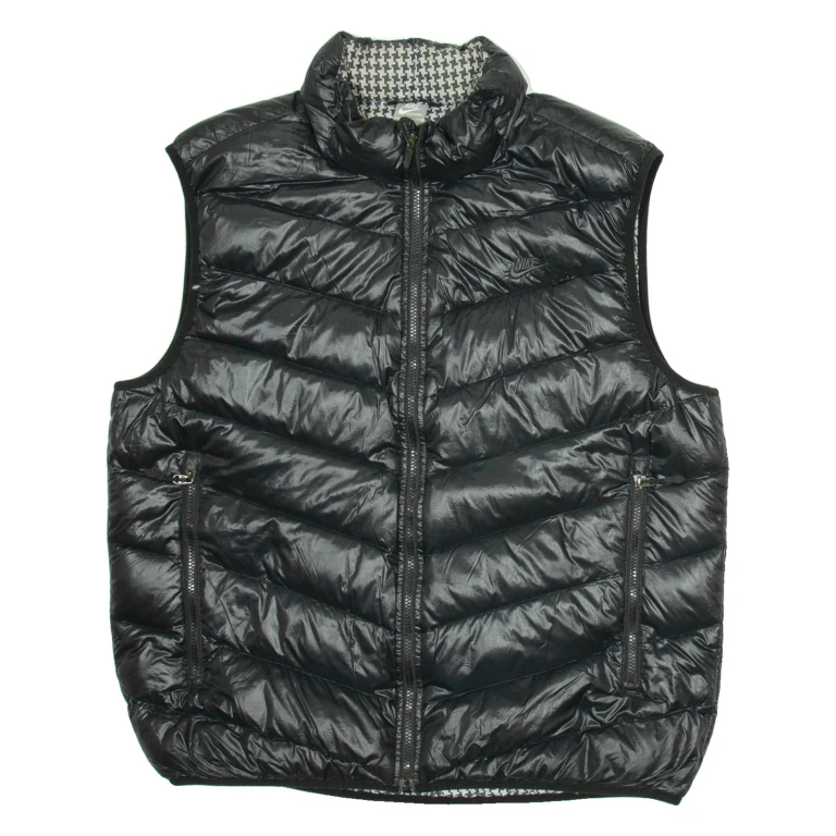 NIKE Womens Puffer Gilet Black Nylon XL