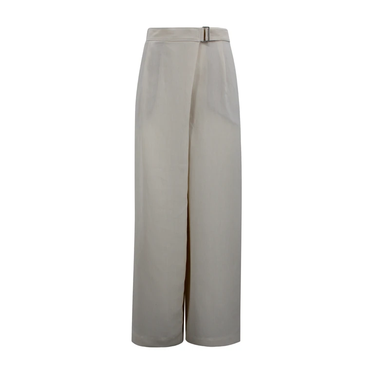 Brunello Cucinelli Trousers Cream Viscose - Women