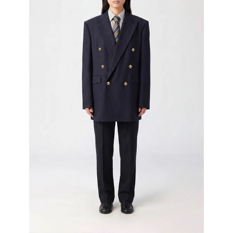 Cropped Double-Breasted Wool Blazer (631980Y7B734141)