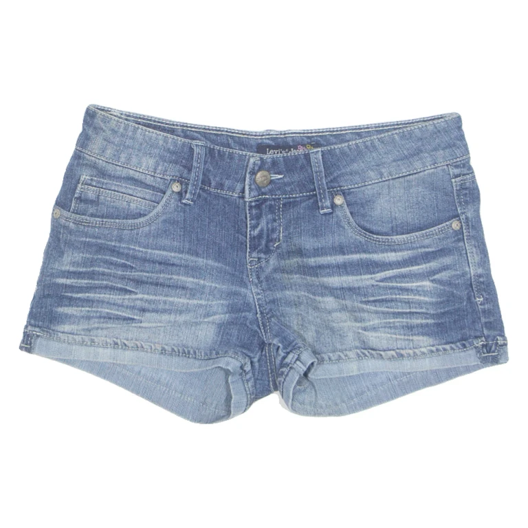 LEVI'S Turn Up Womens Denim Shorts Blue S W30