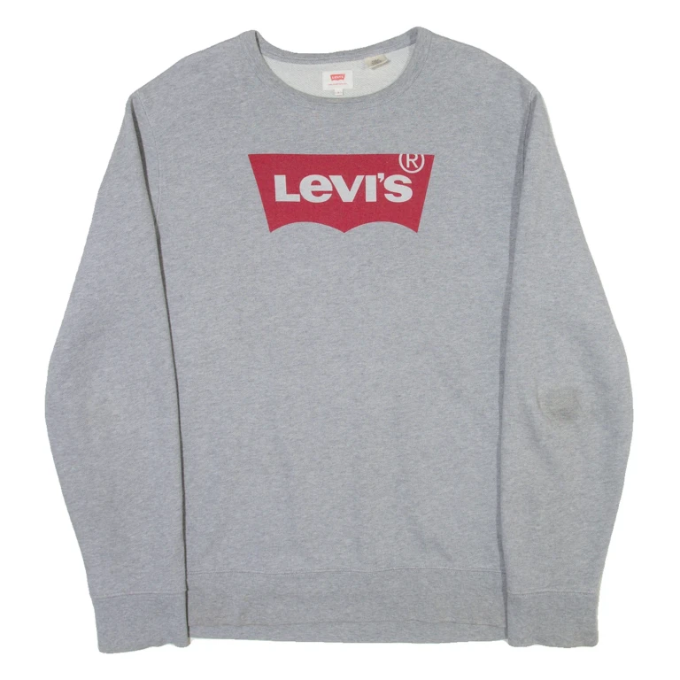 LEVI'S Mens Sweatshirt Grey Crew Neck L