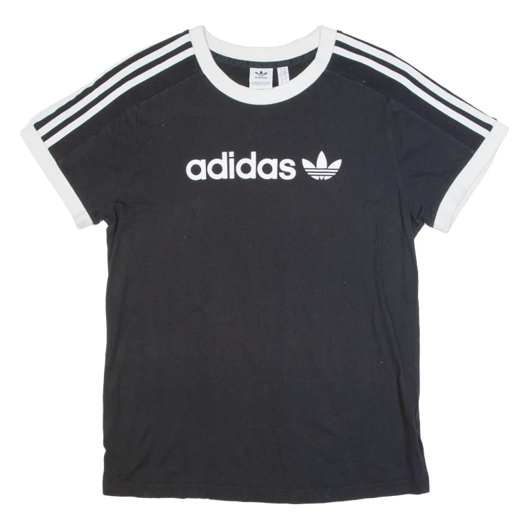 ADIDAS Womens T-Shirt Black UK 6 (NN1-211124-16017)