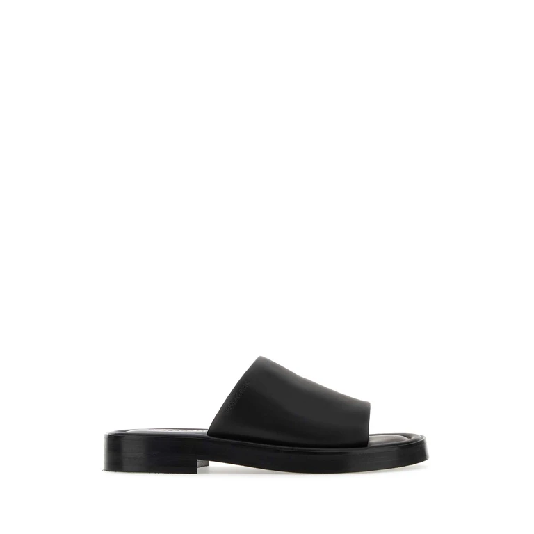 Ferragamo Black Nappa Leather Slippers Nero - Men