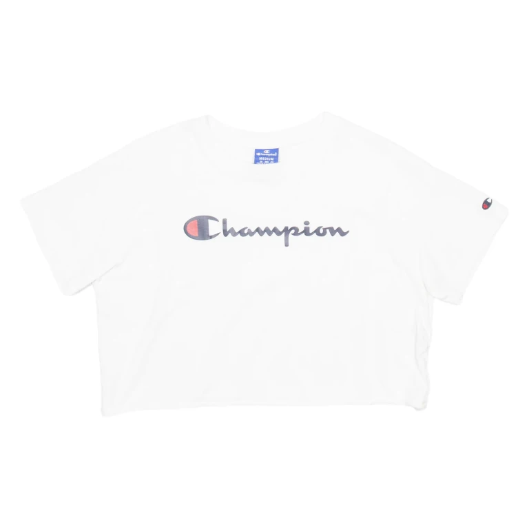 CHAMPION Cropped Womens T-Shirt White M