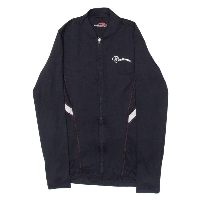 CROSSWAVE Full Zip Cycling Mens Jersey Black Long Sleeve S