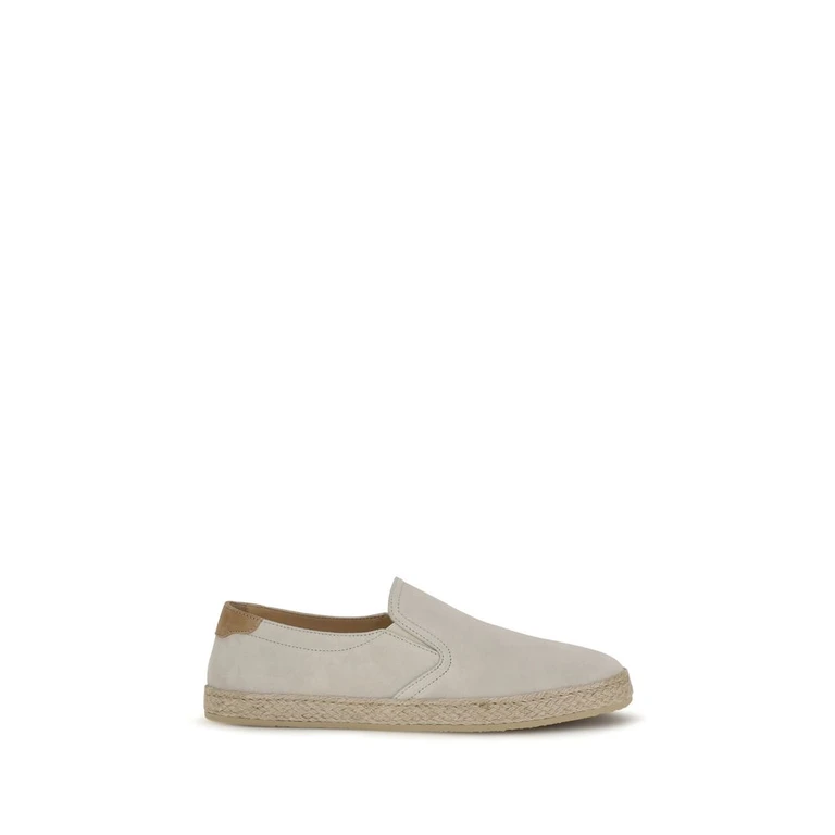 Gray Calf Leather Bos Taurus Low Top Sneakers - Men