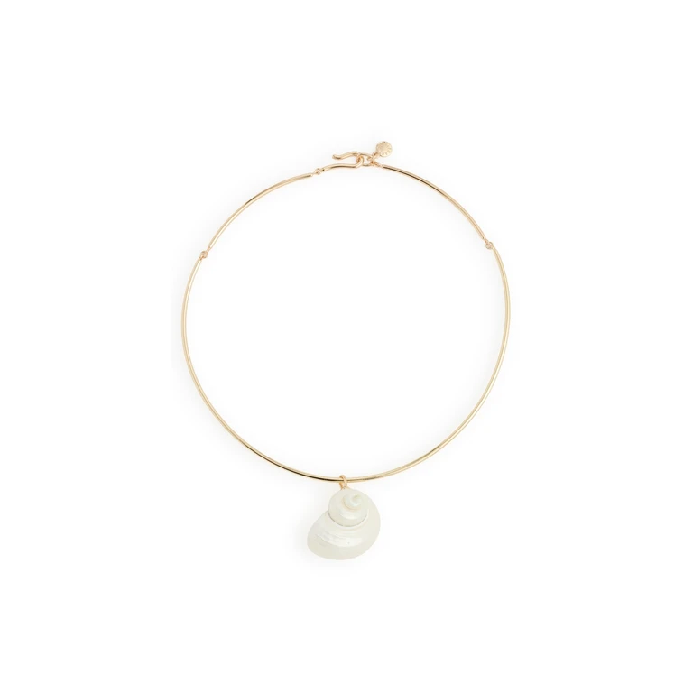BaubleBar Santana Shell Collar Necklace Pearl One Size
