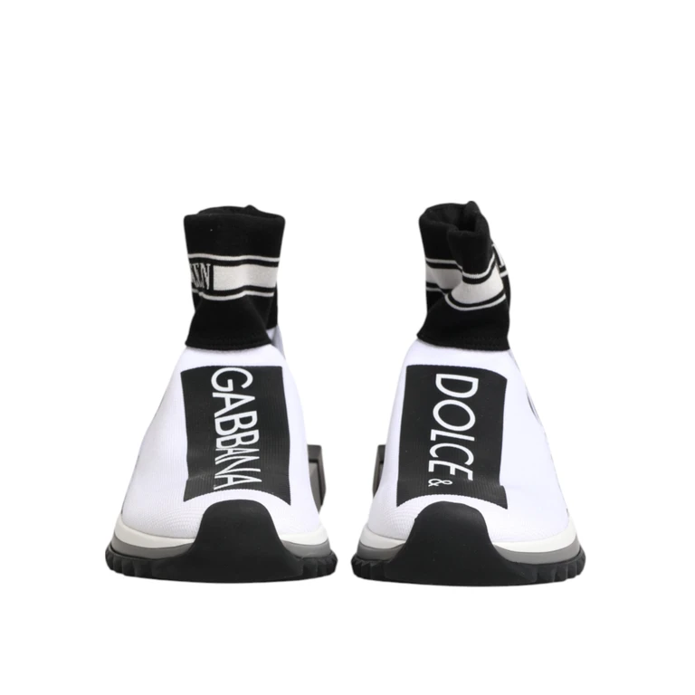Dolce & Gabbana White Black Sorrento Socks Sneakers Shoes And - Women