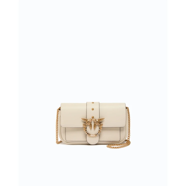 Petit sac porté épaule Love Bag Pocket en cuir avec boucle bijou