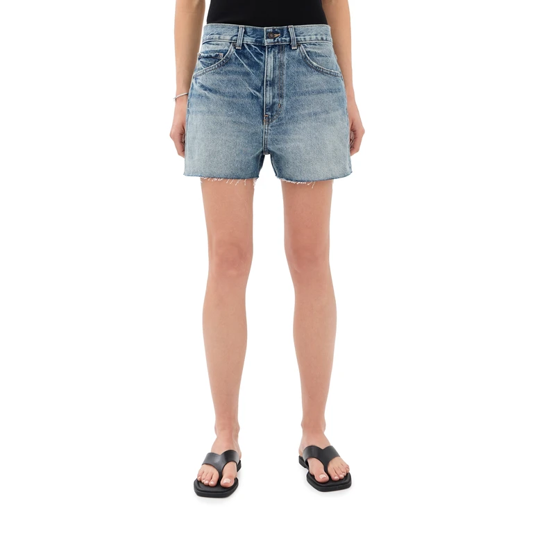 Nili Lotan Cobain Denim Shorts Summer Wash 28