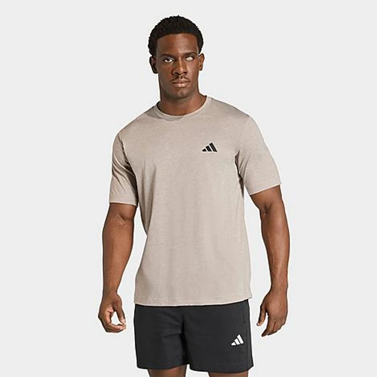 adidas Men's Workout Essentials Feelready T-Shirt in Medium Grey Heather Size: Small
