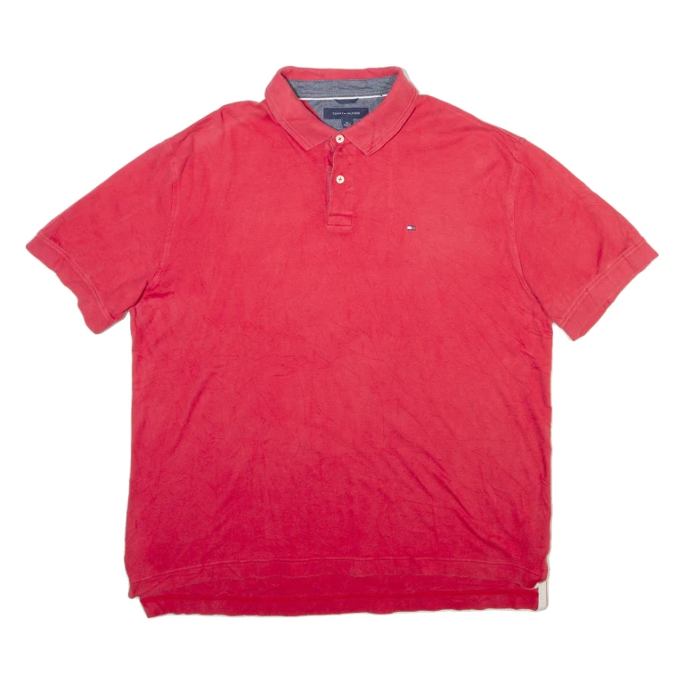 TOMMY HILFIGER Mens Polo Shirt Red XL