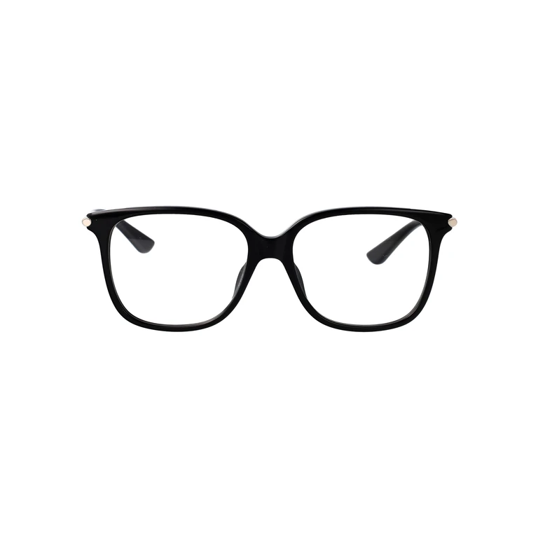 Alexander McQueen Am0554o 005 Black-black-transparent Acetate Optical - Women