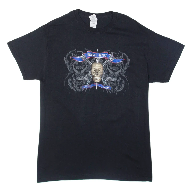 GILDAN Metal Scar Mens Band T-Shirt Black M