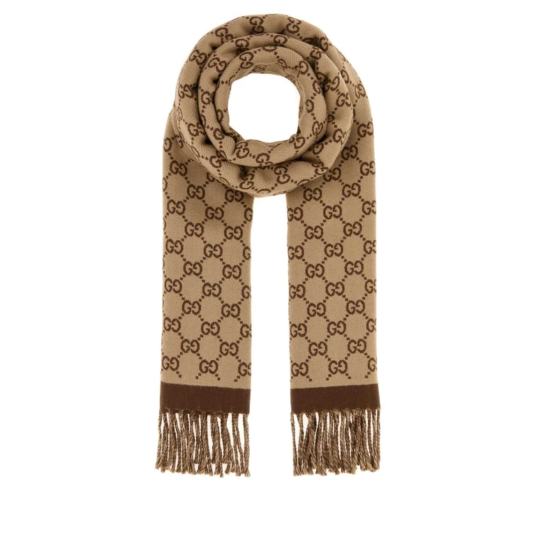 Embroidered Wool Scarf 9865 Fabric Sciarpe E Foulard - Women