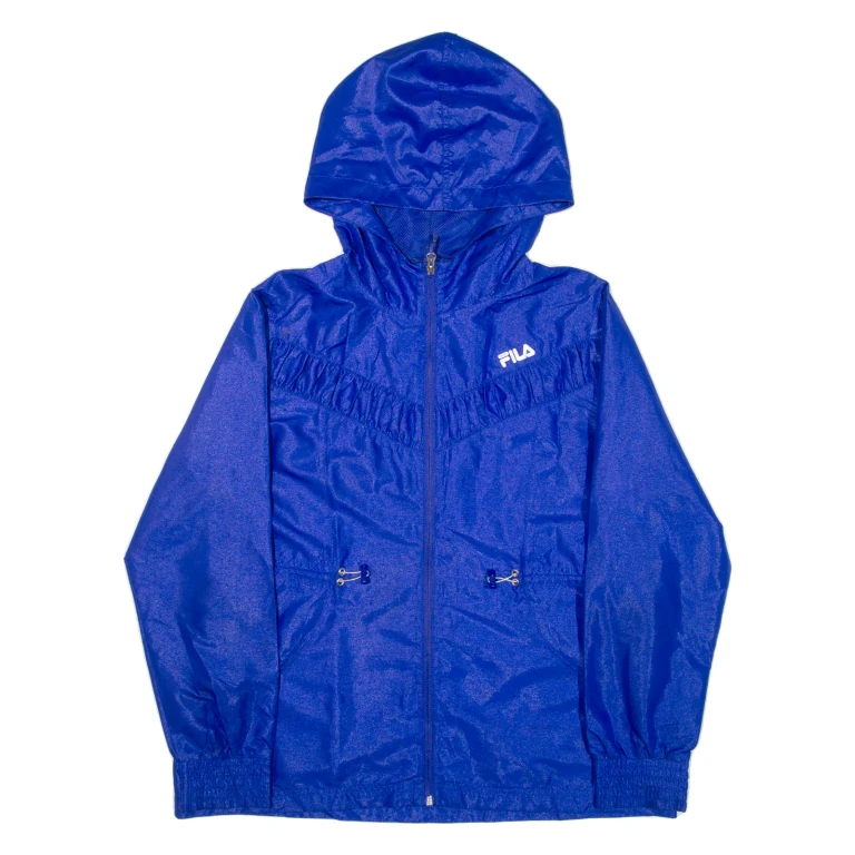 FILA Womens Jacket Blue Hooded L