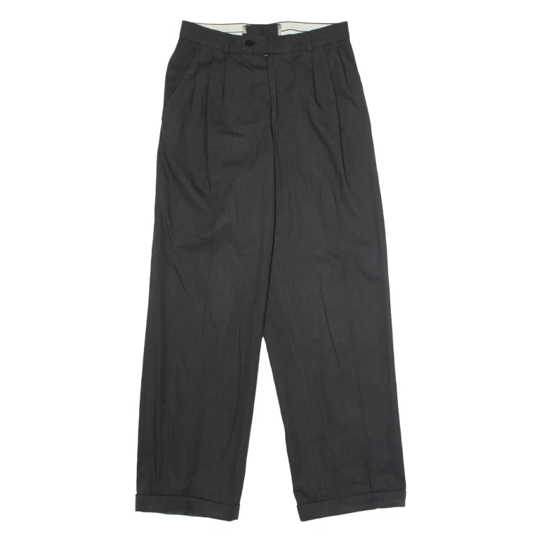 Mens Trousers Black Regular Straight W28 L29