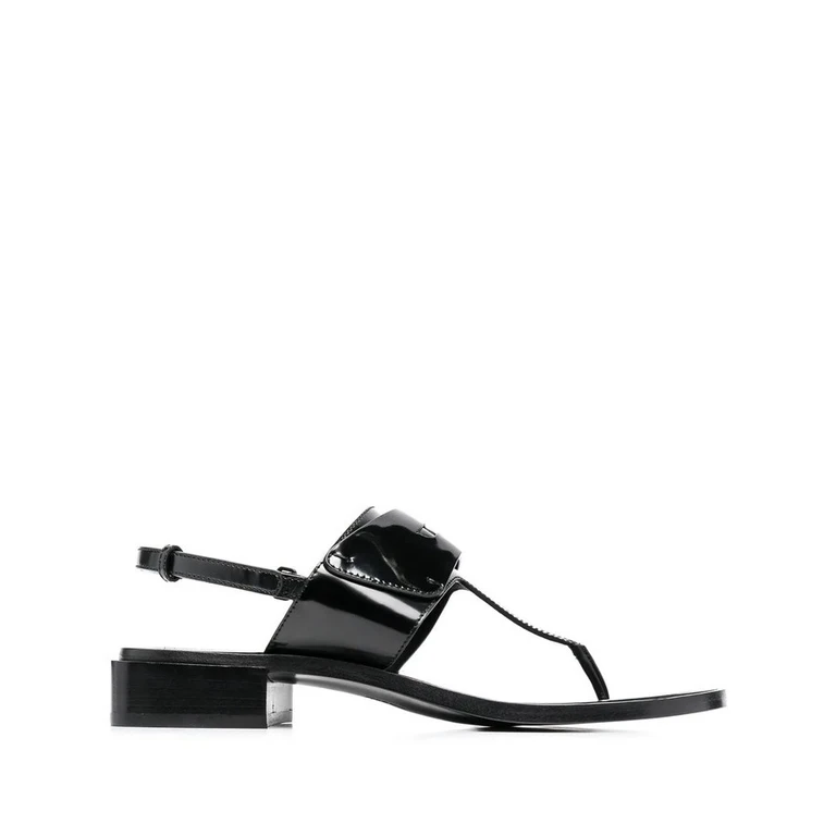 Ferragamo Logo-Plaque Detail Thong Sandals