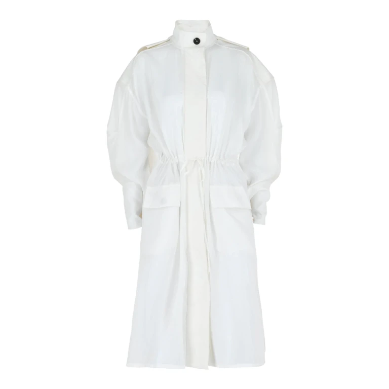 Long-Sleeved Hooded Trench Coat