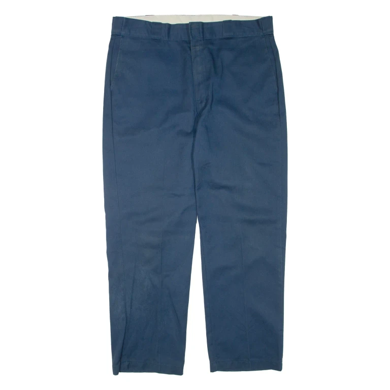 DICKIES Mens Trousers Blue Regular Tapered W36 L30