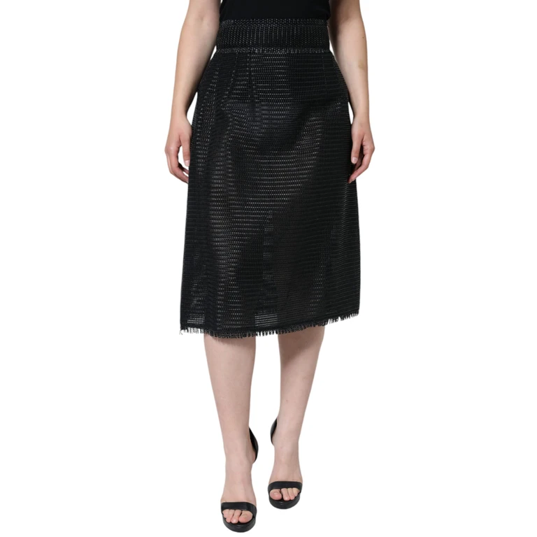 Dolce & Gabbana Black Viscose High Waist Pencil Cut Skirt Cotton - Women