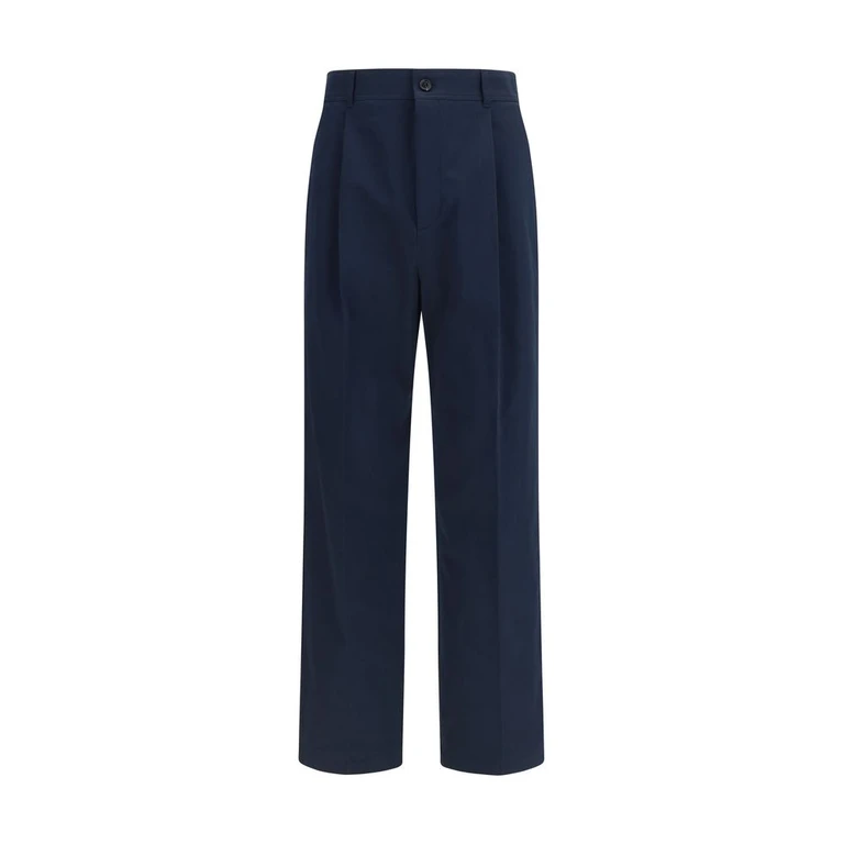 Valentino Blue Cotton Casual Pants - Men