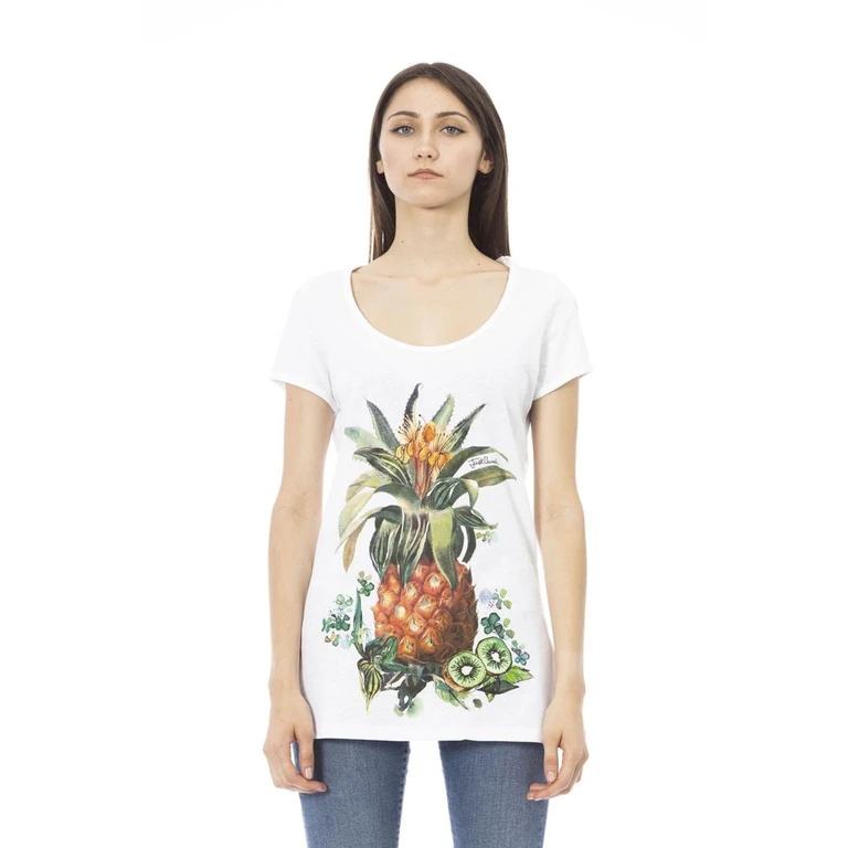 Just Cavalli White Cotton Women T-Shirt - Women