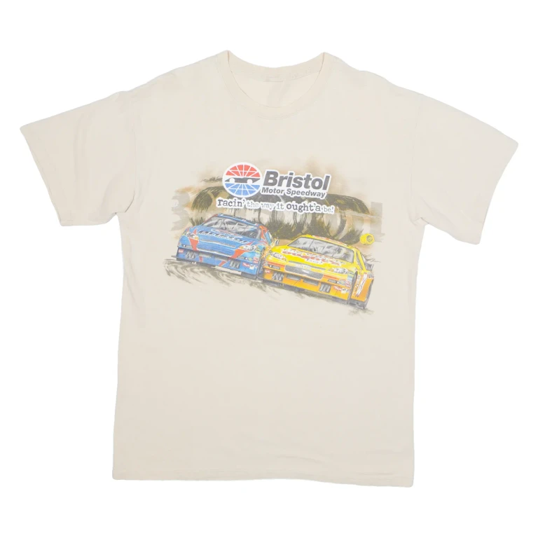 Bristol Motor Speedway Mens T-Shirt Brown USA M