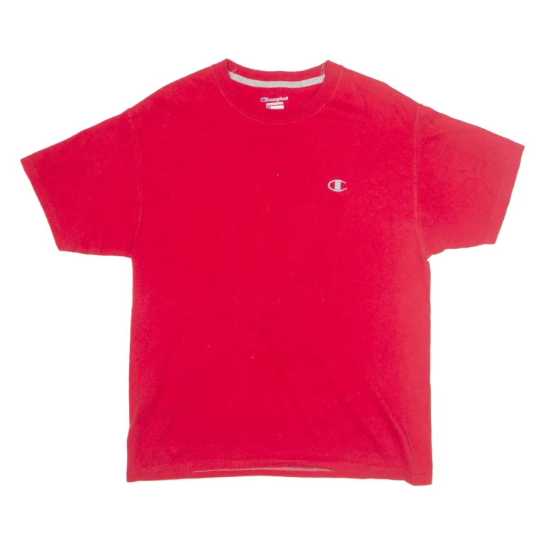 CHAMPION Mens T-Shirt Red L