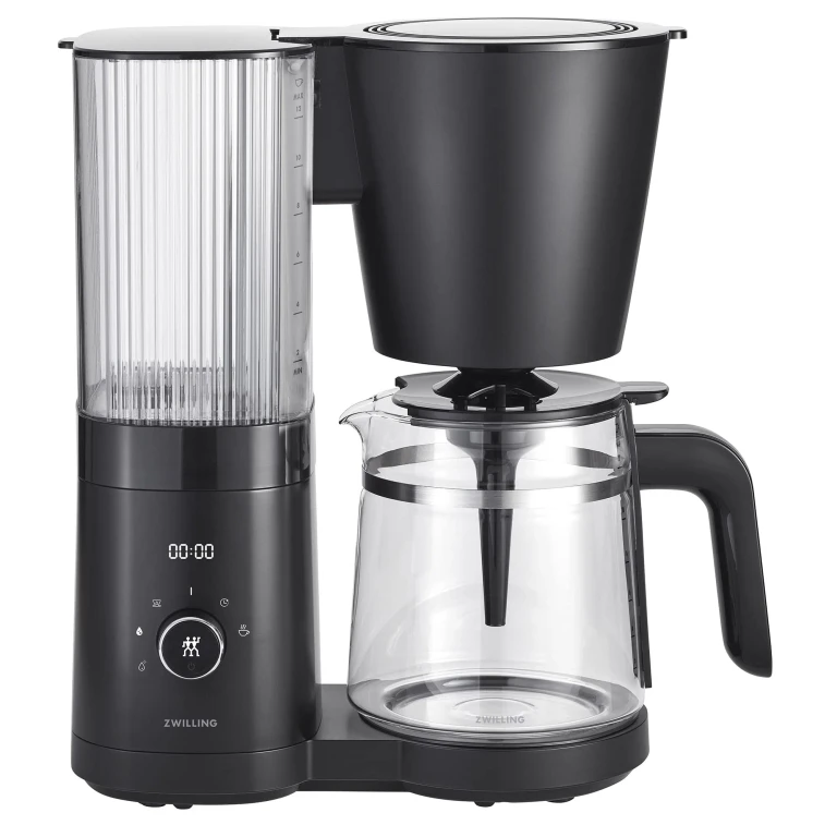 Enfinigy Glass Drip Coffee Maker 12 Cup, Awarded the SCA Golden Cup Standard (Black)