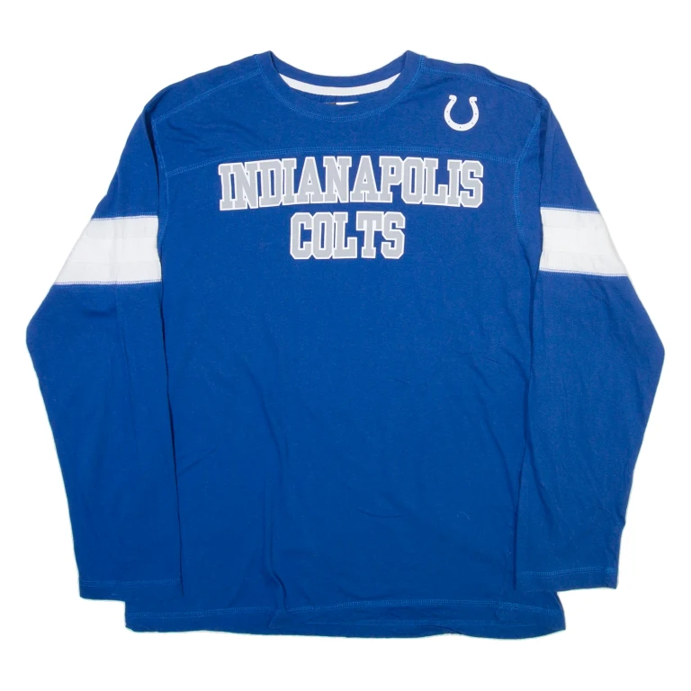 NFL Indianapolis Colts Mens T-Shirt Blue Long Sleeve USA L