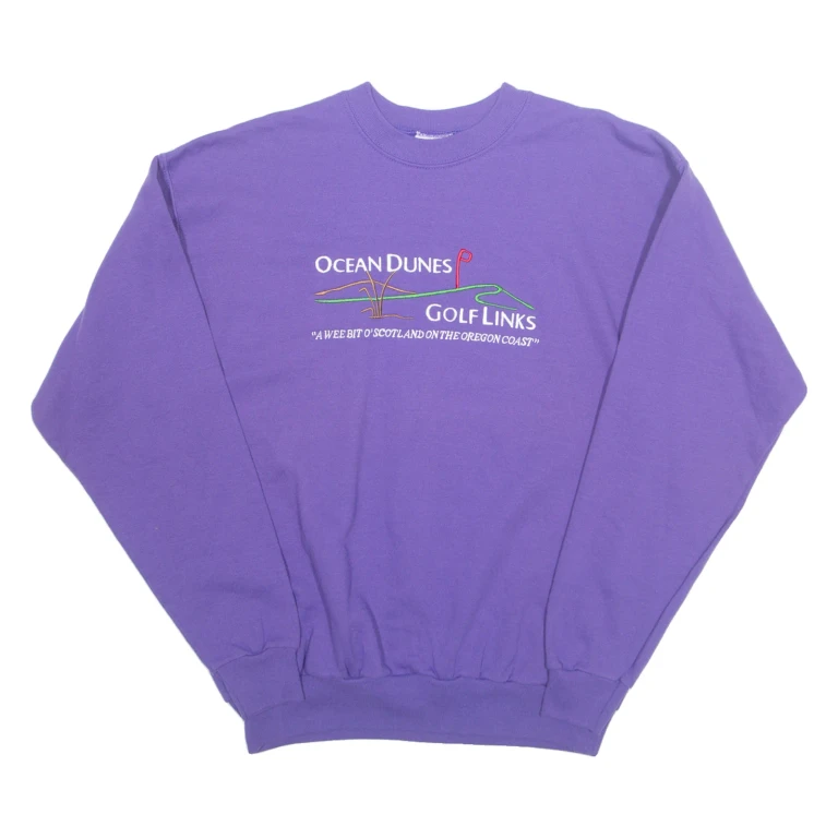 HANES Golf Womens Sweatshirt Purple M