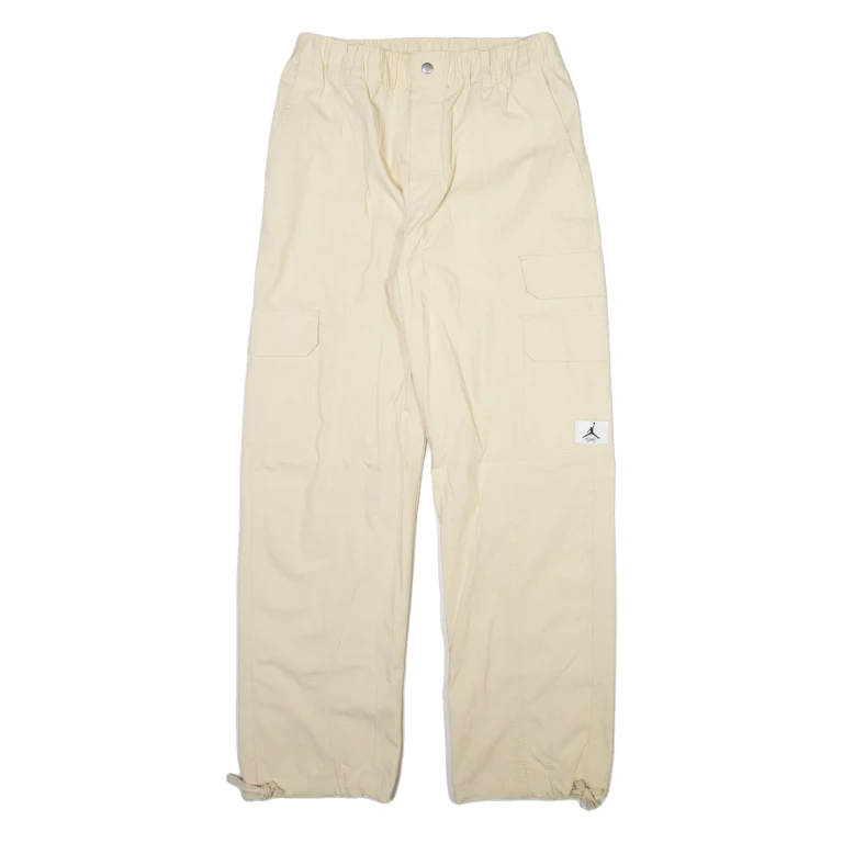 AIR JORDAN Cargo Mens Trousers Cream Relaxed Straight W28 L29
