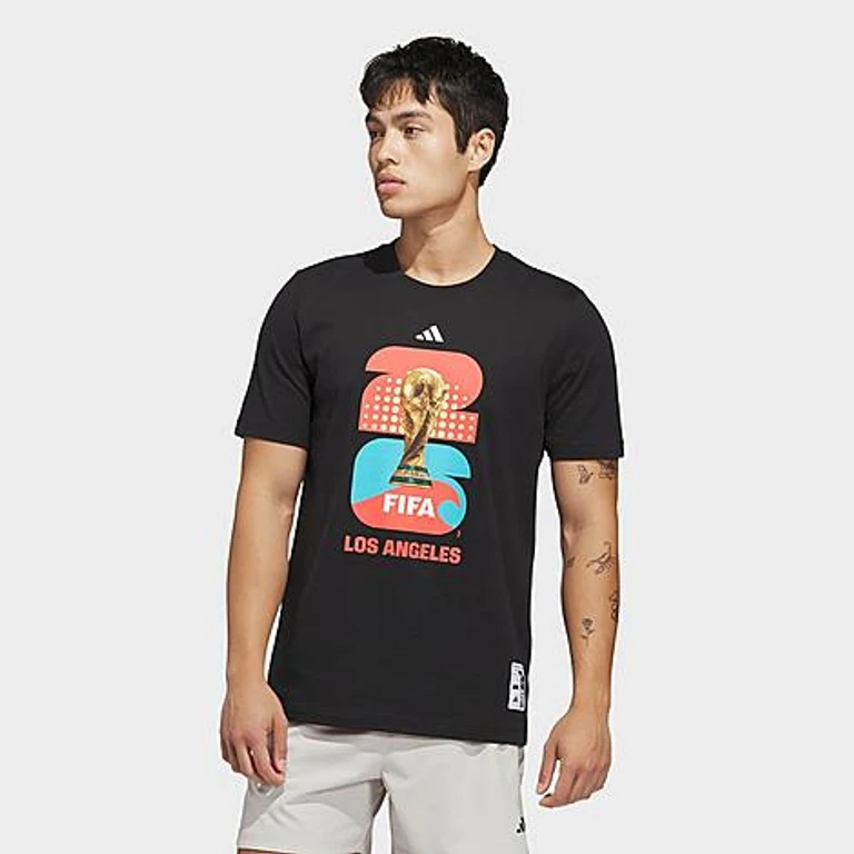 adidas Men's Soccer FIFA World Cup 26 Host City Los Angeles Graphic T-Shirt in Black Size: XS