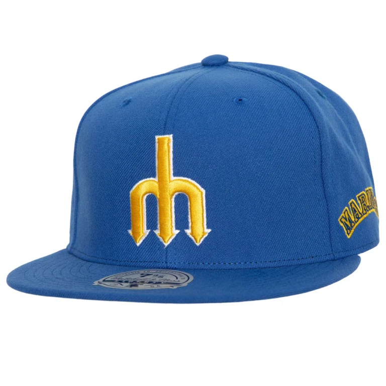 Men's MLB Bases Loaded Fitted Coop Mariners Fitted Caps