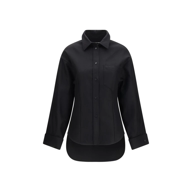 Black Cotton Shirt - Women
